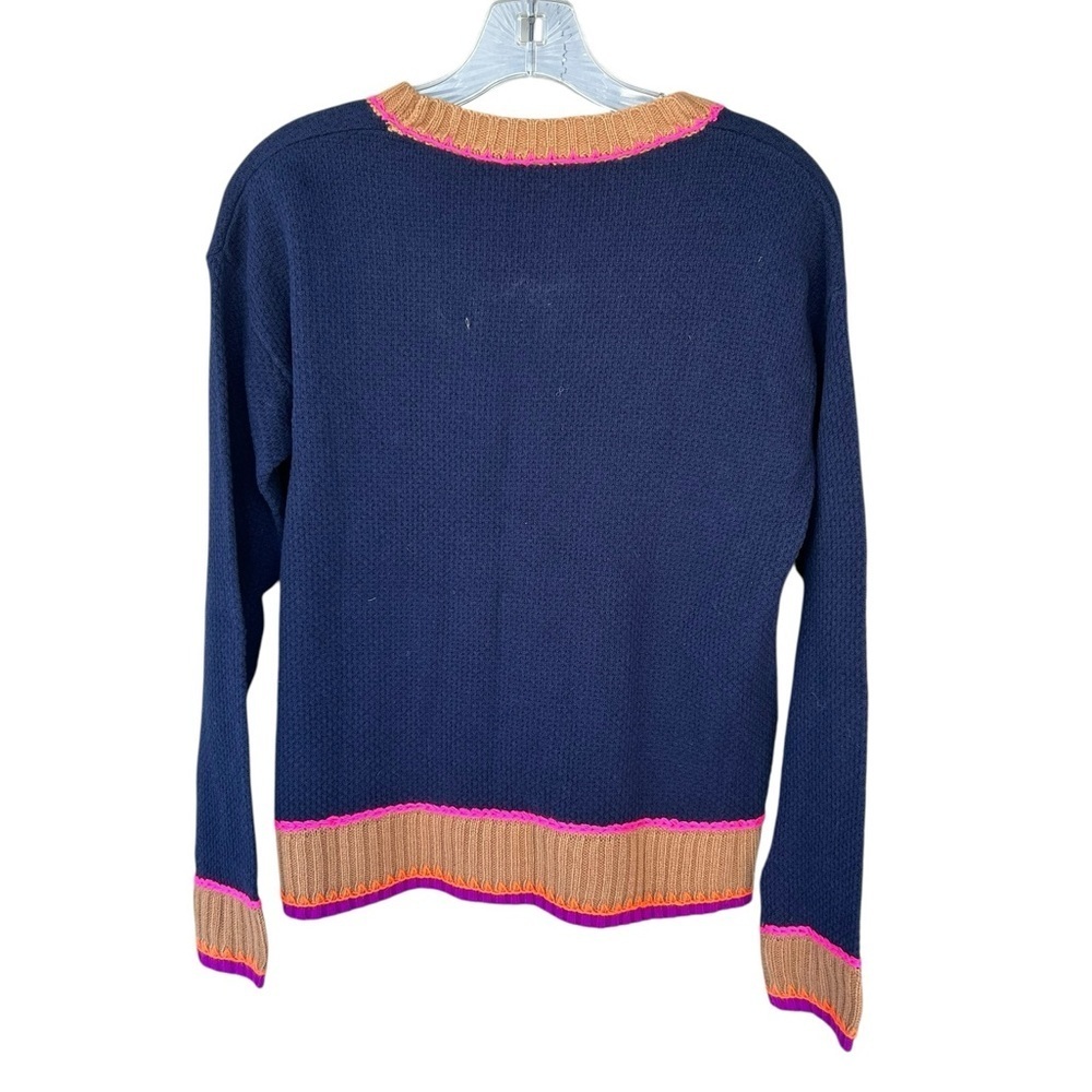 Lisa Todd Border Order Sweater - 100% Cotton - Size Small - Whipstitch Detail - Picture 7 of 9